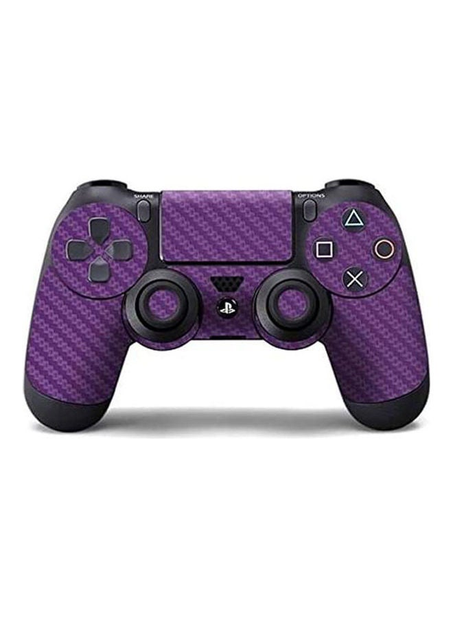 Generic Ps4 Controller Purple Carbon Fibre Sticker Wrap One Piece 