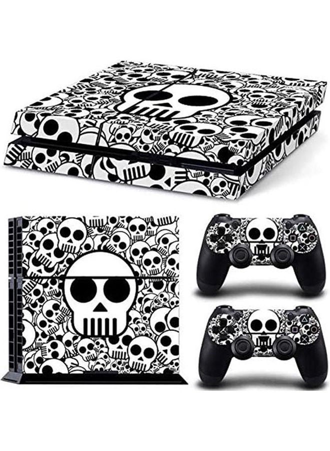 White And Black Skulls Vinyl Skin Sticker Decal For PlayStation 4 Controllers Tn-PS4-1657