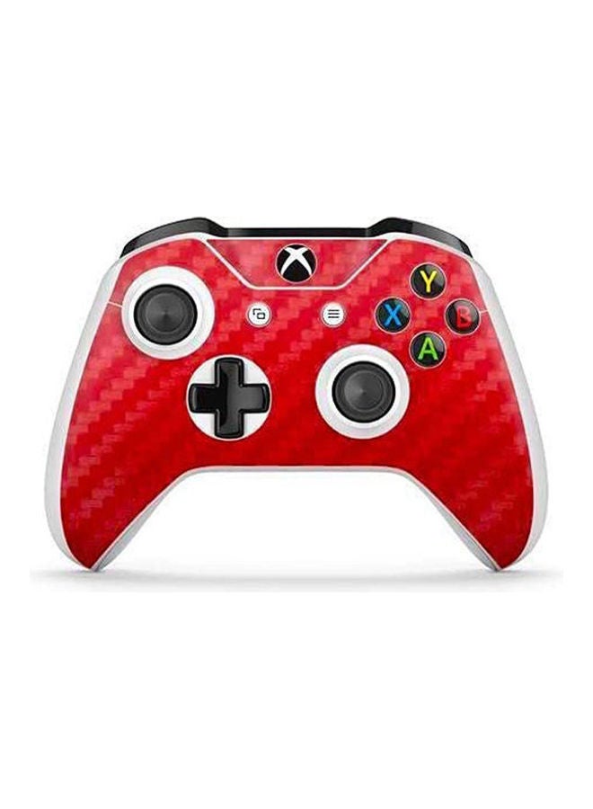 Generic Xbox One Controller Red Carbon Fibre Sticker Wrap One Piece 