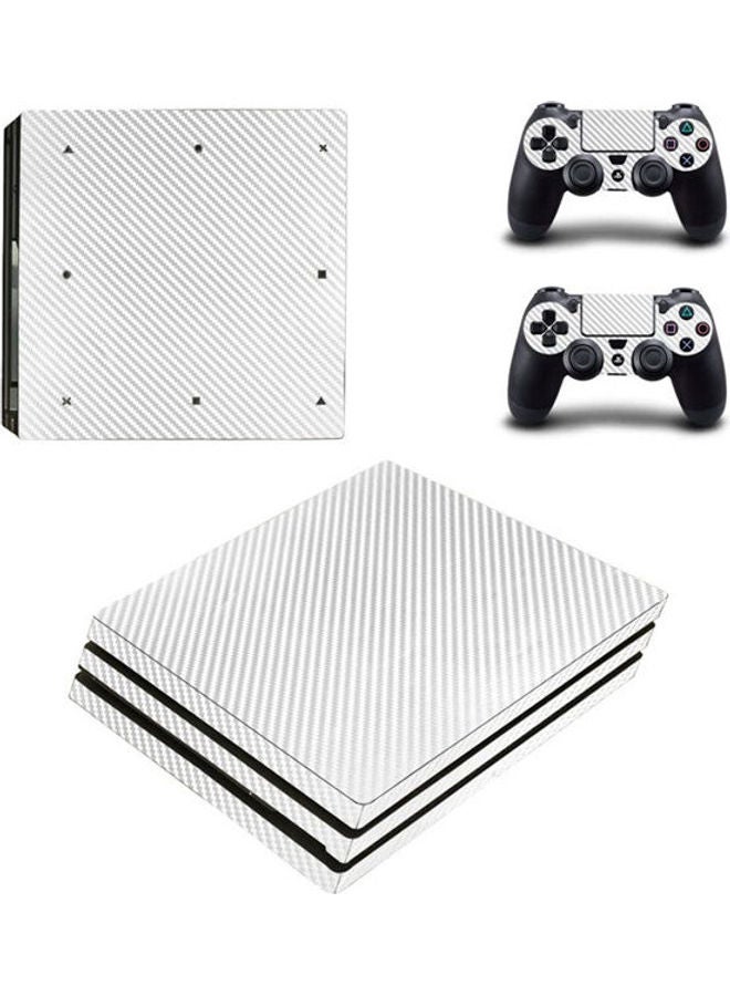 PlayStation 4 Pro Skin - White Carbon Fiber