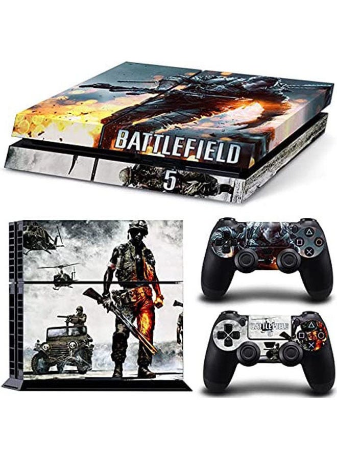ملصق لعبة باتيل فيلد مع ملصقات تحكم لجهاز بلاي ستيشن 4