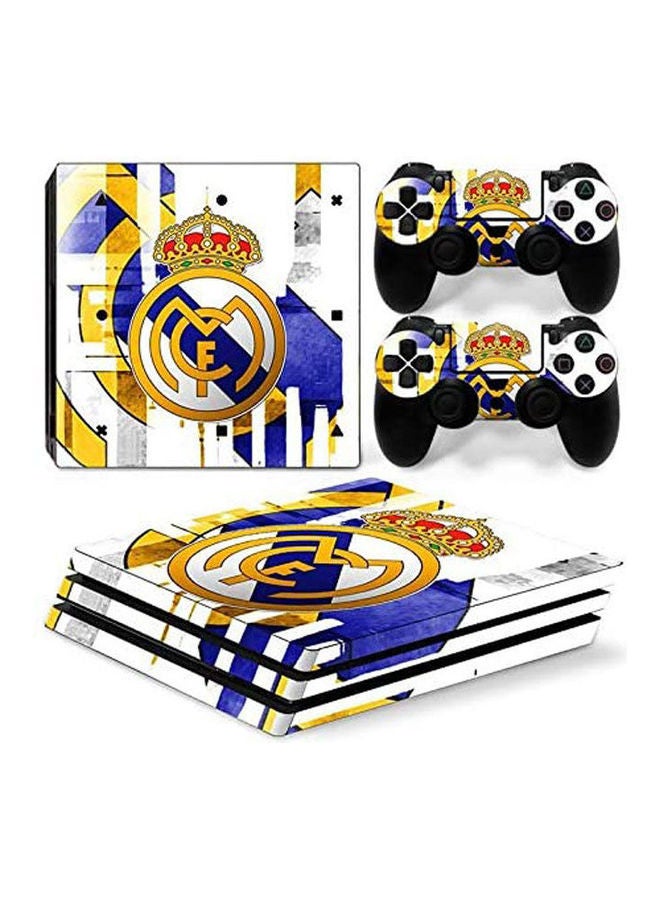 ملصقات جهاز الألعاب سوني بلايستيشن 4 برو مع ملصقين لذراعي التحكم