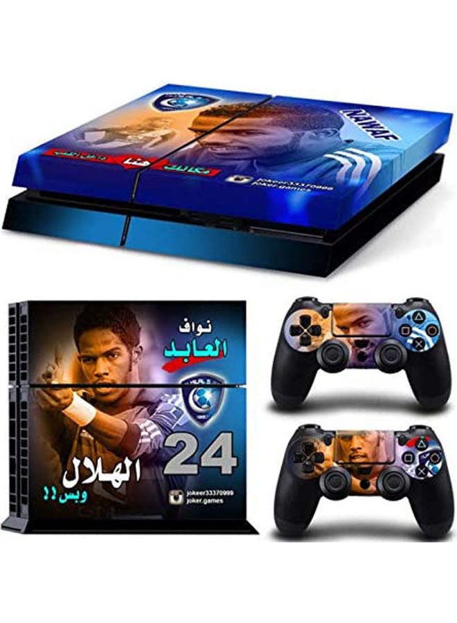 Sony PlayStation 4 Soccer Star Console Decal Skin Stickers With 2 Pcs Stickers For PS4 Controller