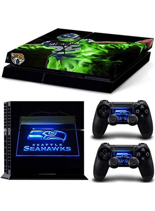 ملصقات لاصقة لجهاز بلاي ستيشن 4 وبلاي ستيشن 4 من سوني مع ملصقات من قطعتين لجهاز تحكم بلاي ستيشن 4