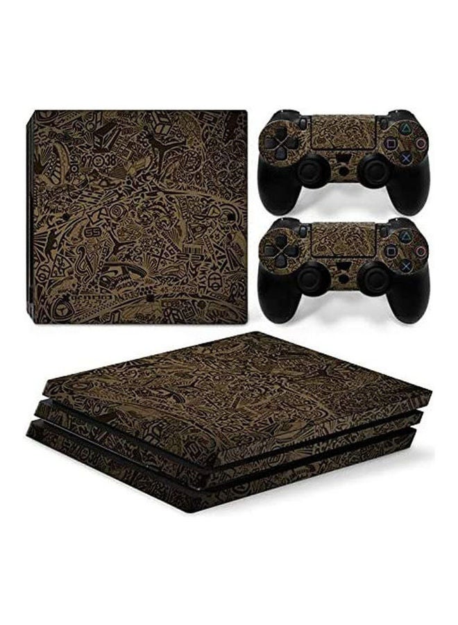 ملصقات بطبعة تناسب شخصية مالك جهاز ألعاب وذراعي تحكم سوني بلايستيشن 4 برو