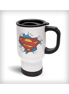 Superman Travel Stainless Steel Mug White