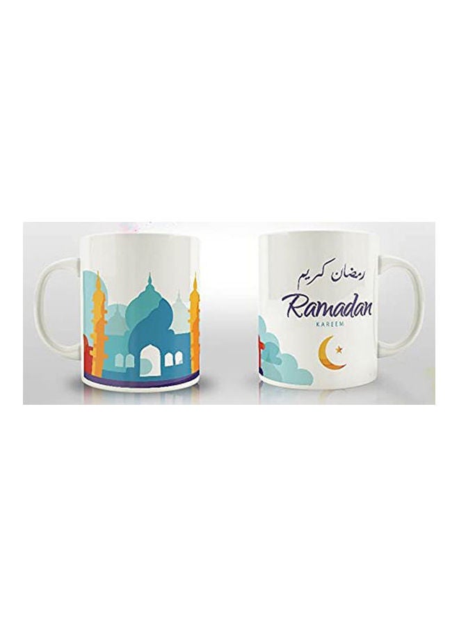 برنتيك كوب مطبوع بشهر رمضان وردي / بنفسجي / أصفر 