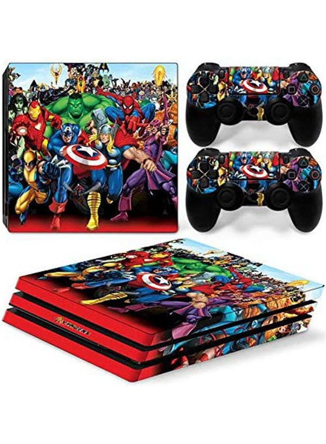 Sony PlayStation 4 Pro Personality Console Decal Skin Stickers With 2 Pcs Stickers For PS4 Pro Controller 