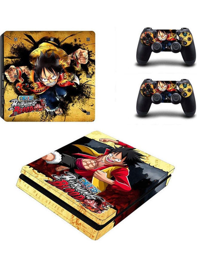 One Piece Skin Sticker For Sony PlayStation 4 (Slim) And Remote Controllers
