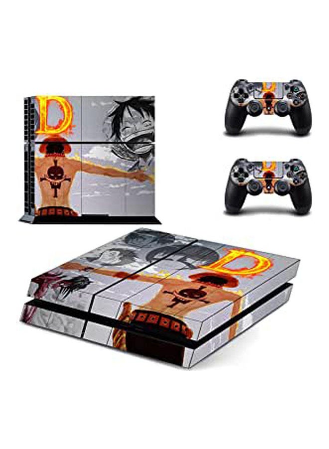 One Piece Ace Skin Sticker For Sony PlayStation 4 And Remote Controllers