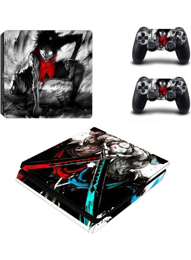 One Piece Skin Sticker For Sony PlayStation 4 (Slim) And Remote Controllers