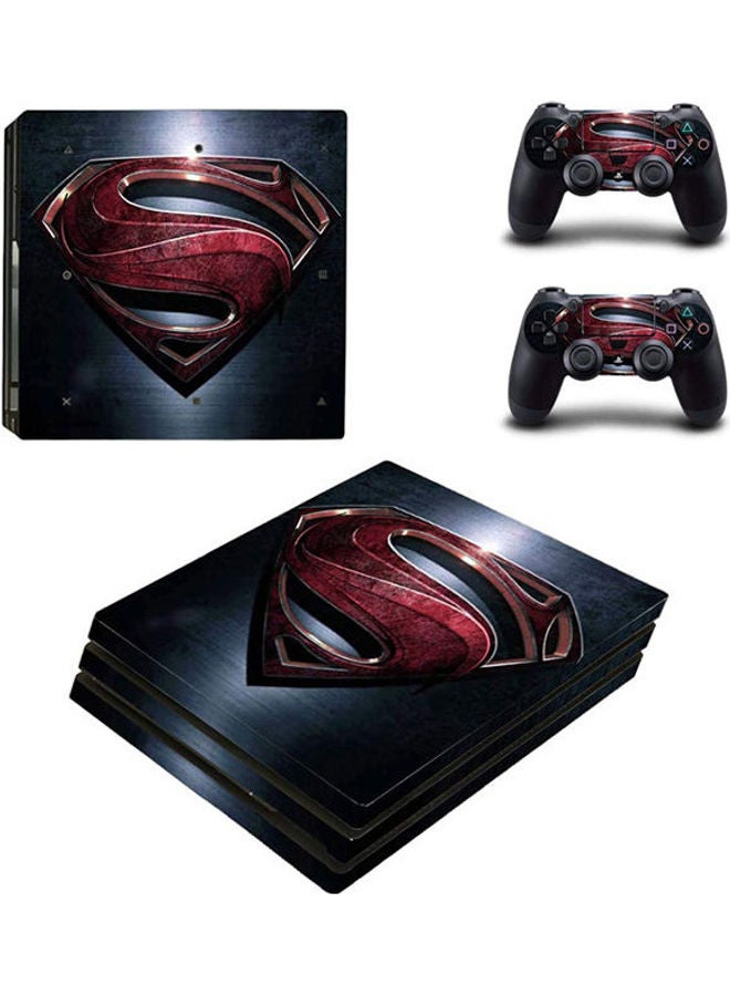 Vinyl Decal - Superman Logo PlayStation 4 Pro Vinyl Skin Sticker Decal For PS4 Pro - Image 1