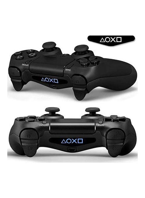 Two PlayStation Buttons Logo Light Bar Decal Skin DUALSHOCK 4 For PS4 Controller.