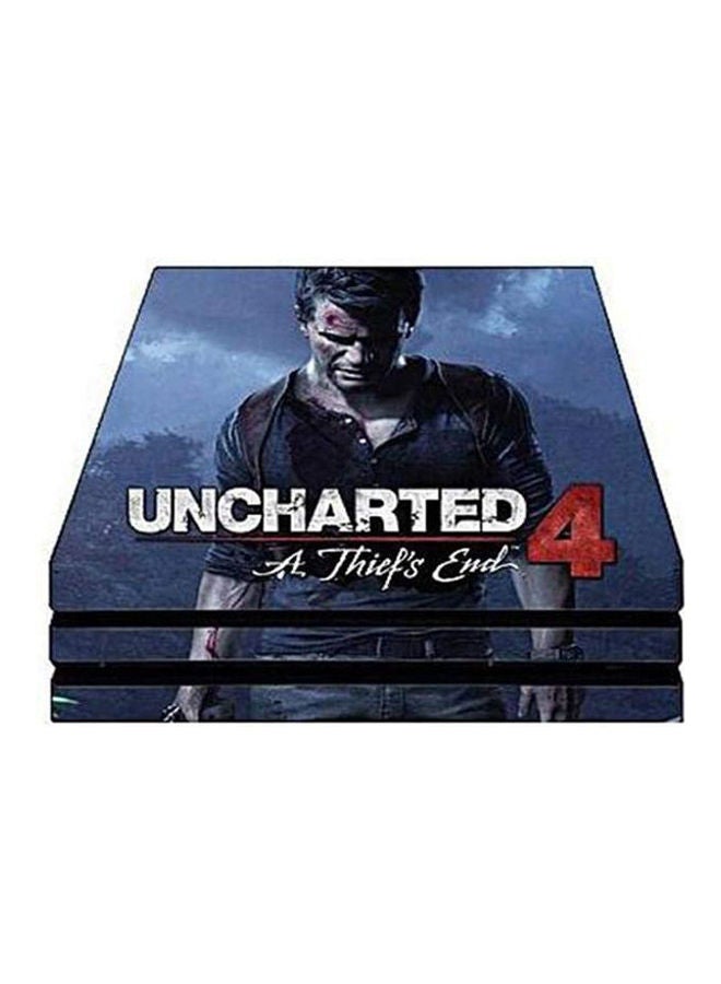 ملصق من الفينيل لجهاز الألعاب بلايستيشن 4 برو بتصميم مستوحى من لعبة الفيديو Uncharted" - v1635724602/N51655719A_1