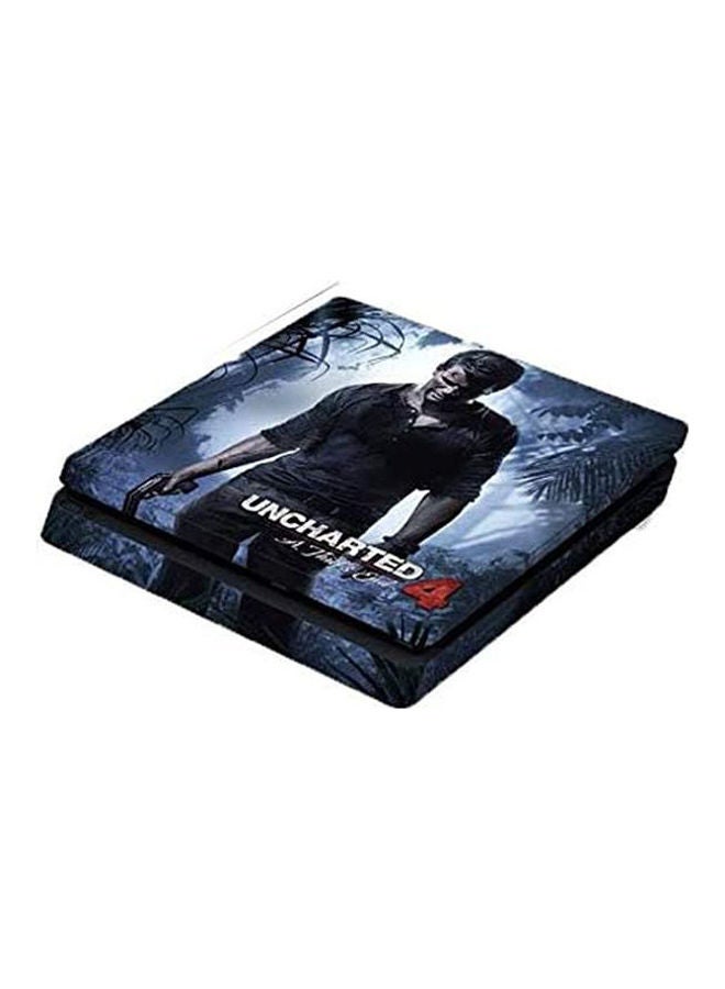 ملصق من الفينيل لجهاز الألعاب بلايستيشن 4 سليم بتصميم مستوحى من لعبة الفيديو Uncharted" - v1635724602/N51655720A_1