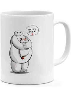 LOUD UNIVERSE Hairy Baby Fox Coffee Mug Big Brother Kavaii  Ceramic Novelty Mug White 