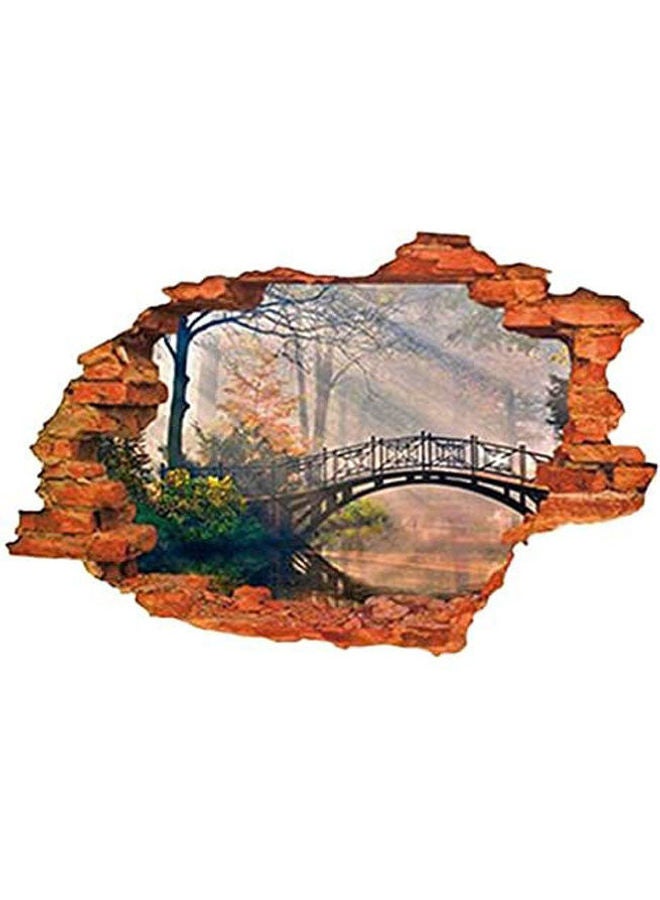 Sandbeach Broken Wall 3D Sticker Multicolour 90cm