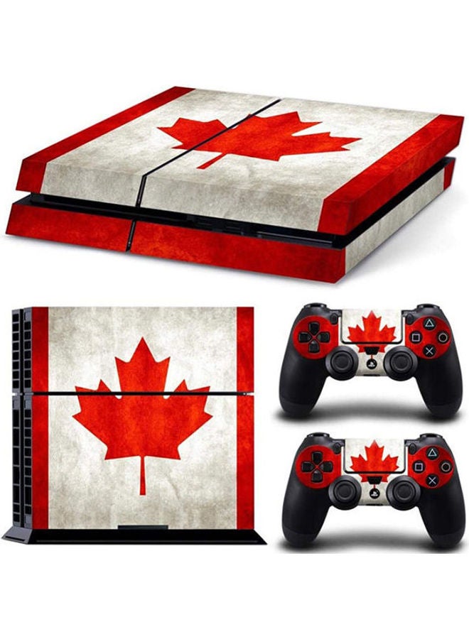 Stickers Skin Film For PS4 PlayStation 4 Console & Controllers - Maple Leaf Styles
