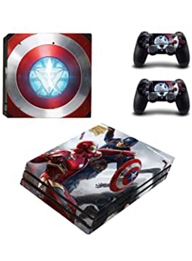 Iron Man And Captain America PlayStation 4 Pro Vinyl Skin Sticker Decal For PS4 Pro