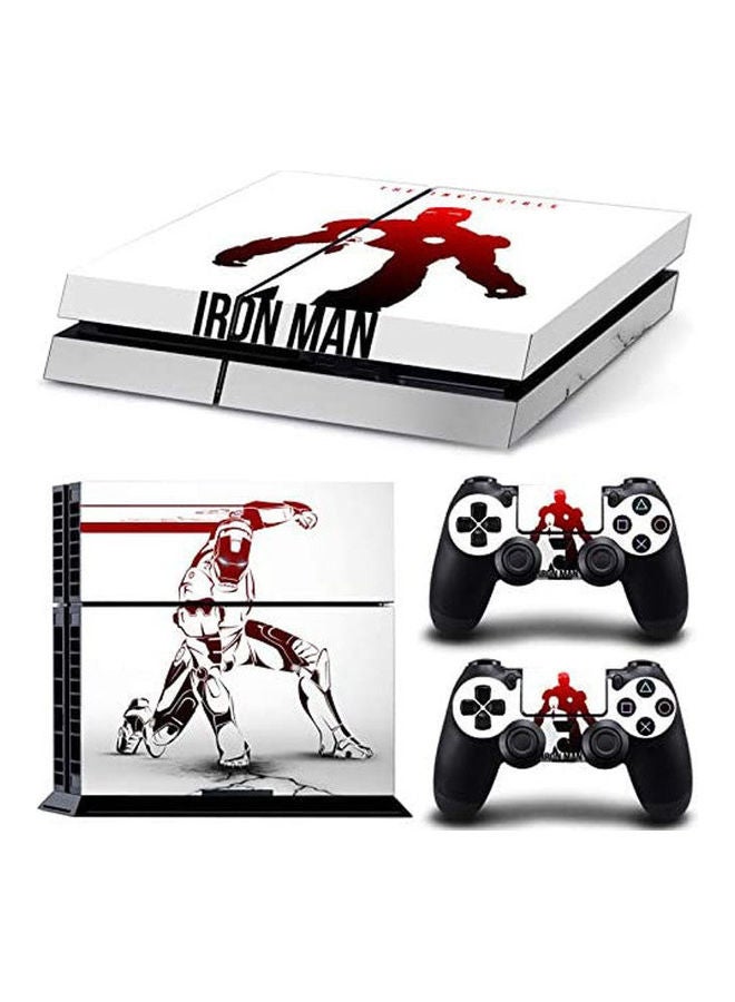 Iron Man Skin Sticker For Sony PlayStation 4 And Remote Controllers