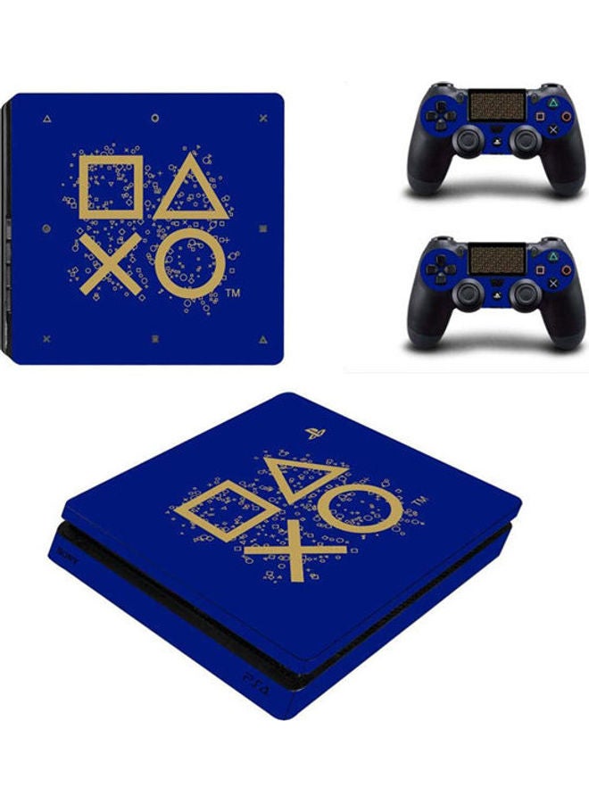 PlayStation Logo Skin Sticker For Sony PlayStation 4 (Slim) And Remote Controllers