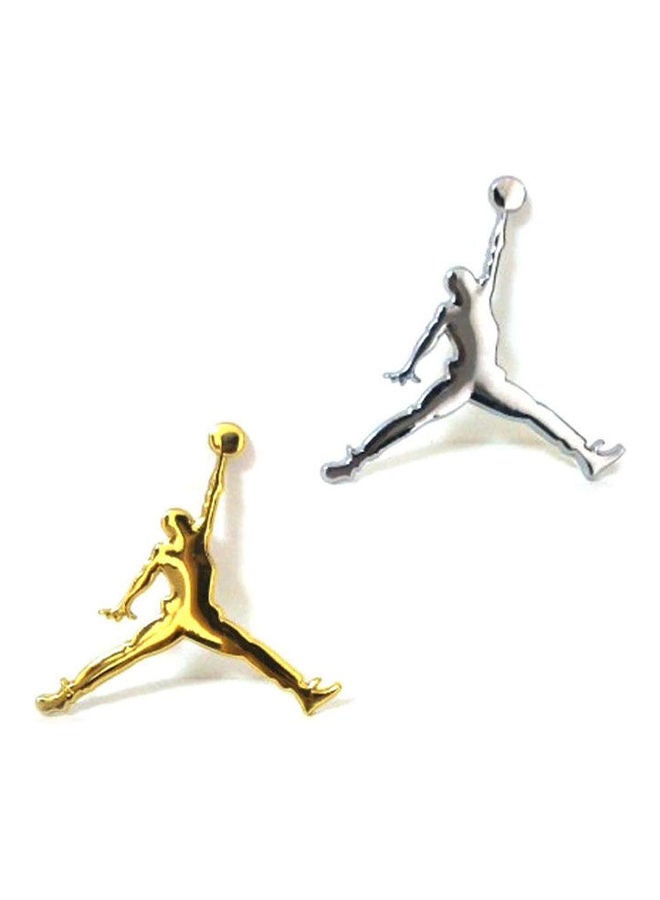 Generic One Pair Of 3D Metallic Jordan Car Sticker Car Ornament Scratch-Covering Sticker 
