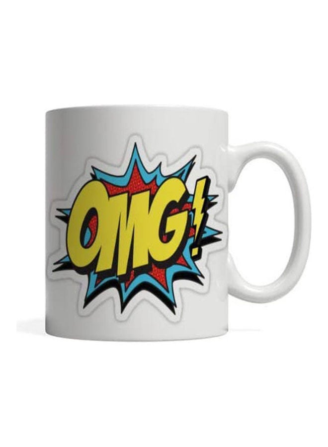 PH Omg Ceramic Printed Mug For Hot And Cold Drinks White 