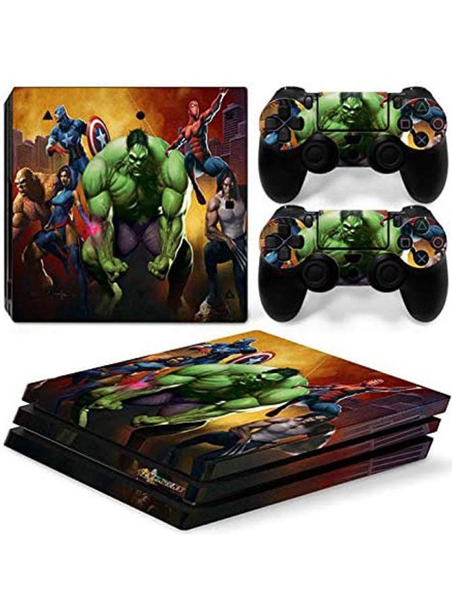 Sony PlayStation 4 Pro Personality Console Decal Skin Stickers With 2 Pcs Stickers For PS4 Pro Controller 