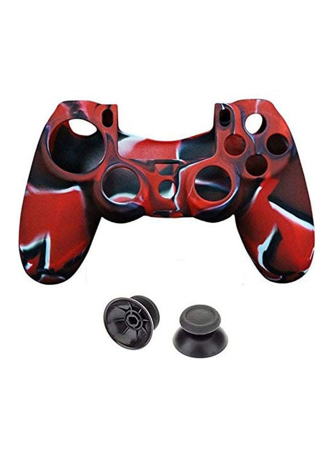 Generic PlayStation 4 Controller Protective Skin Cover With Replacement Thumb Sticks Joysticks Caps [Video Game] 