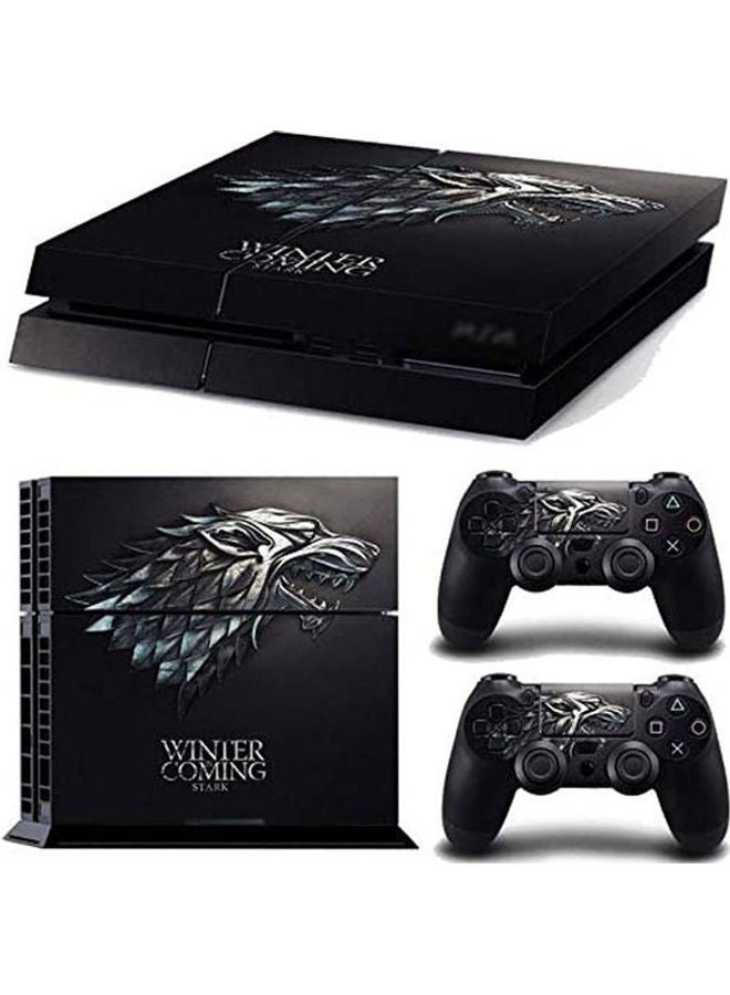 ملصقات حماية للتحكم بالألعاب، لجهاز الألعاب بلايستيشن 4، مع قطعتين من ذراع التحكم