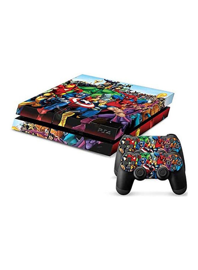 Super Heroes Cover Sticker For Ps4 Console And Controller