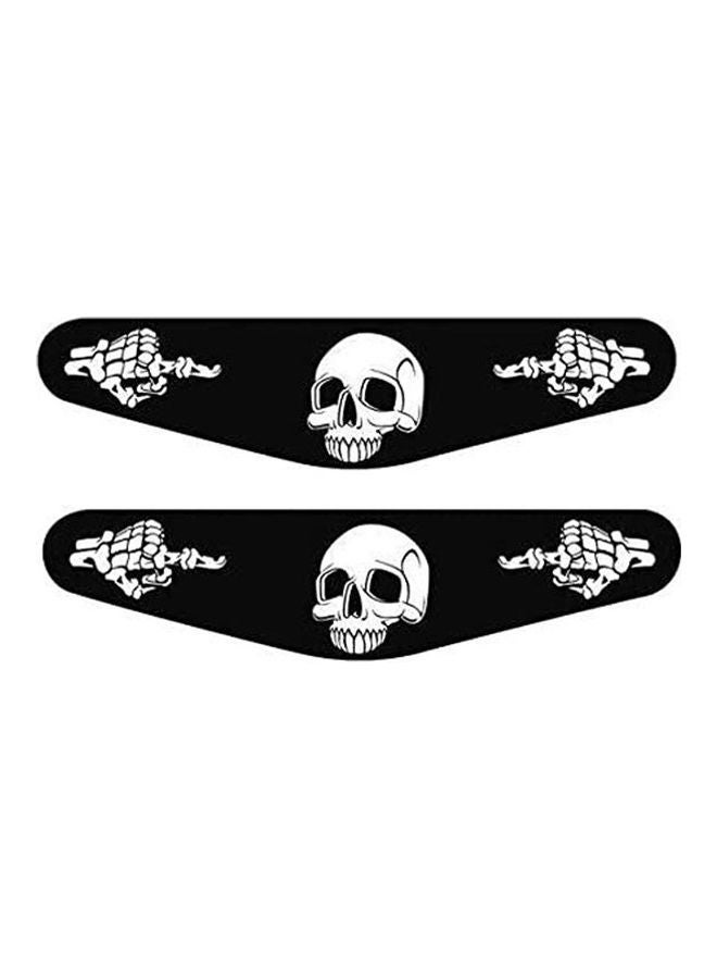 ملصقان بطبعة شعار جمجمة ويدين لذراع تحكم بلايستيشن 4