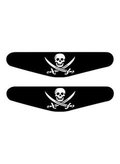 Two Sticker For Light Bar Of Ps4 Controller Shape Skull And 2 Swords