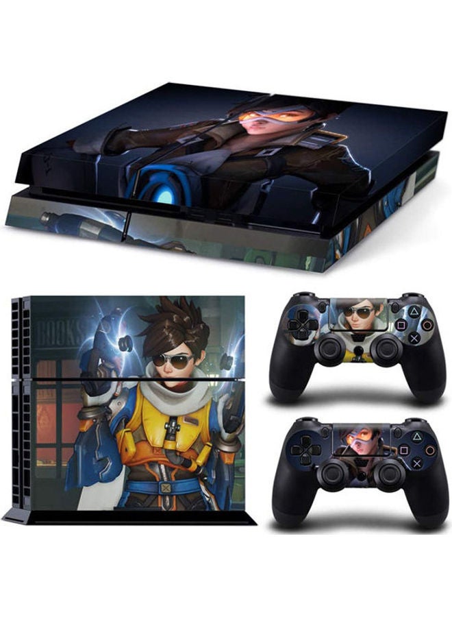 ملصقات بطبعة من لعبة "Overwatch" لجهاز سوني بلايستيشن 4 وذراعي التحكم عن بعد