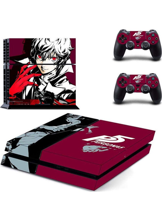 ملصقات تغليف بطبعة من لعبة "Persona" لجهاز سوني بلايستيشن 4 وأذرع التحكم عن بعد