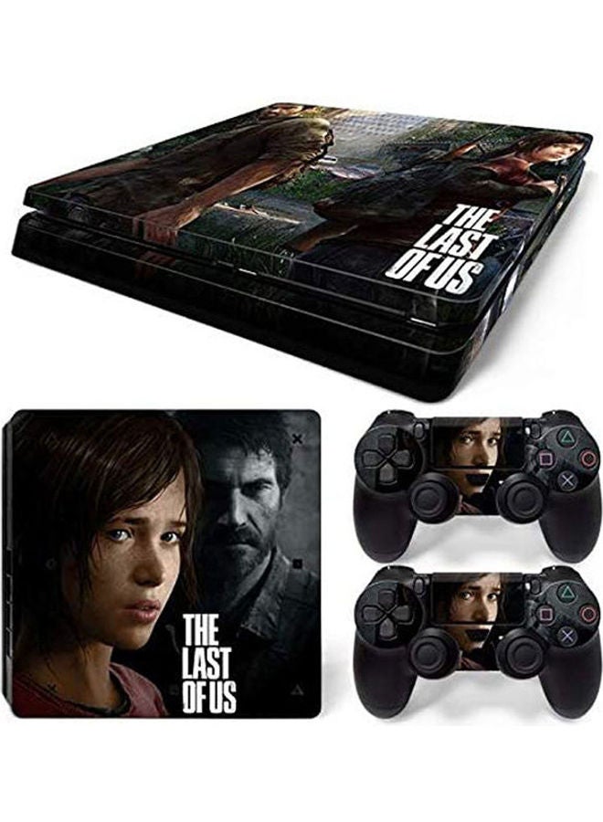 ملصق من الفينيل ملون مقاوم للماء لجهاز الألعاب سوني بلايستيشن 4 سليم وملصقين لأذرع التحكم