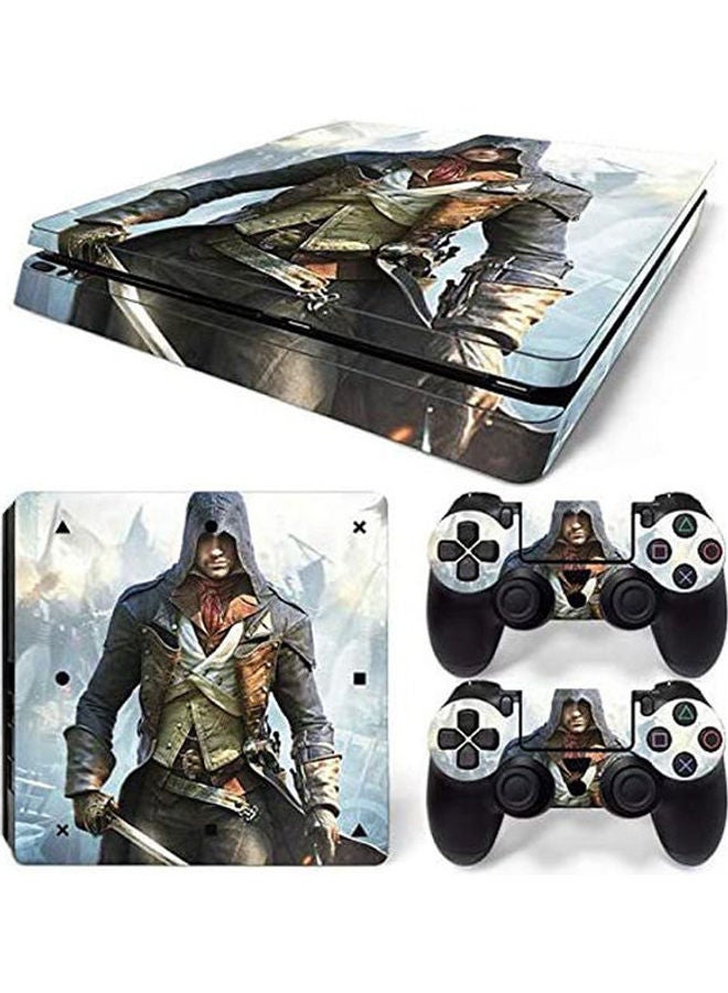 Waterproof Colorful Vinyl For PS4 Slim Sticker For Sony PlayStation 4 Slim Console 2 Controller