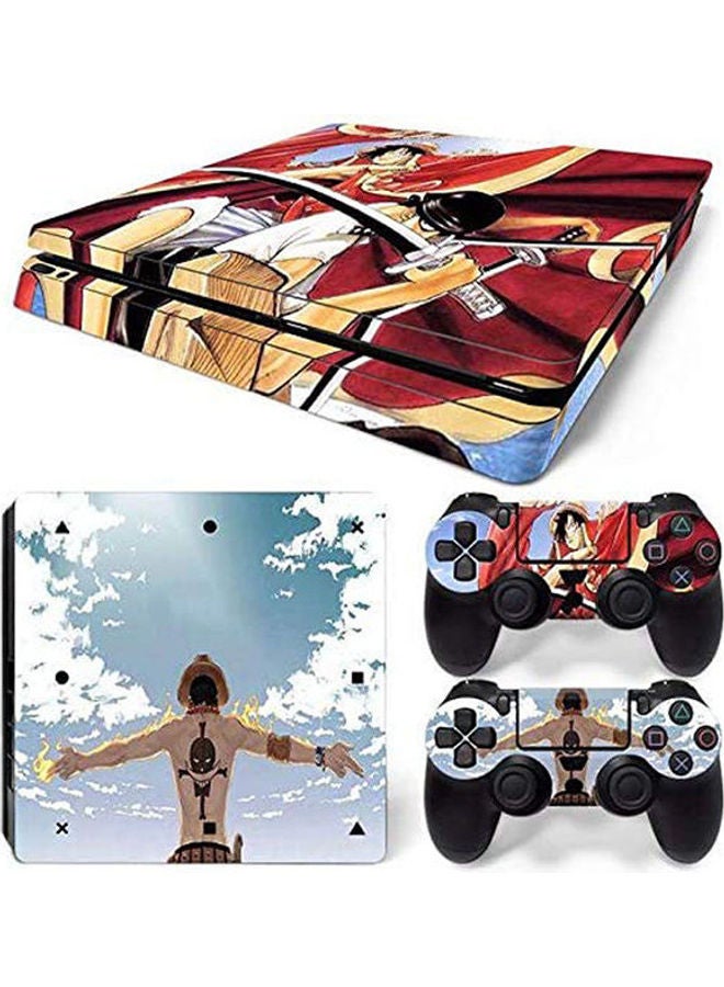 Waterproof Colorful Vinyl For PS4 Slim Sticker For Sony PlayStation 4 Slim Console 2 Controller
