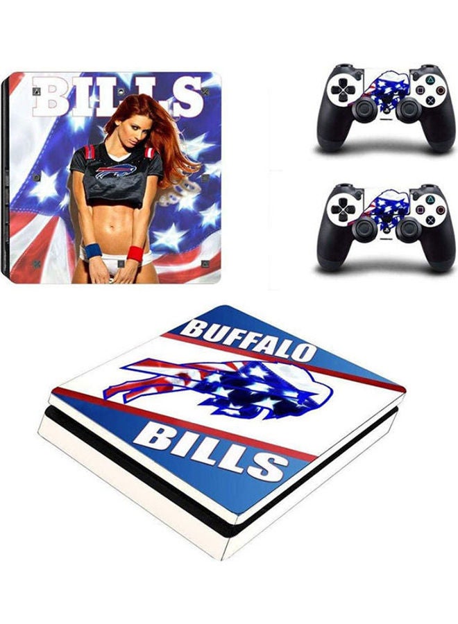 ملصق من الفينيل ملون مقاوم للماء لجهاز الألعاب سوني بلايستيشن 4 سليم وملصقين لأذرع التحكم