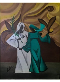 Nubian Oil Print Tableau Multicolour 70cm