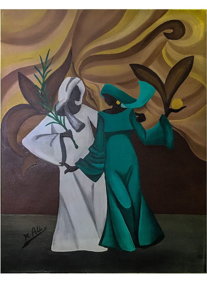 Generic - Nubian Oil Print Tableau Multicolour 70cm - Image 1