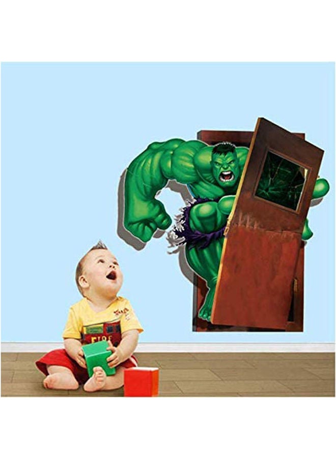 Superhero Hulk Wall Sticker Waterproof Removable Multicolour 