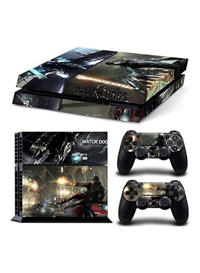 Generic Watch Dogs Skin Sticker For PlayStation 4 PS4 Console With 2Pcs Controller Cover Decals[PS0008] 
