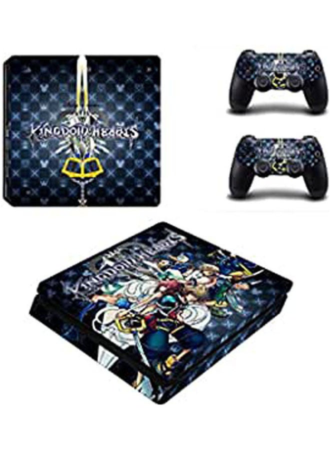 ملصق حماية بتصميم رسومات Kingdom Hearts لجهاز بلايستيشن 4 سليم مع ملصق لذراع التحكم