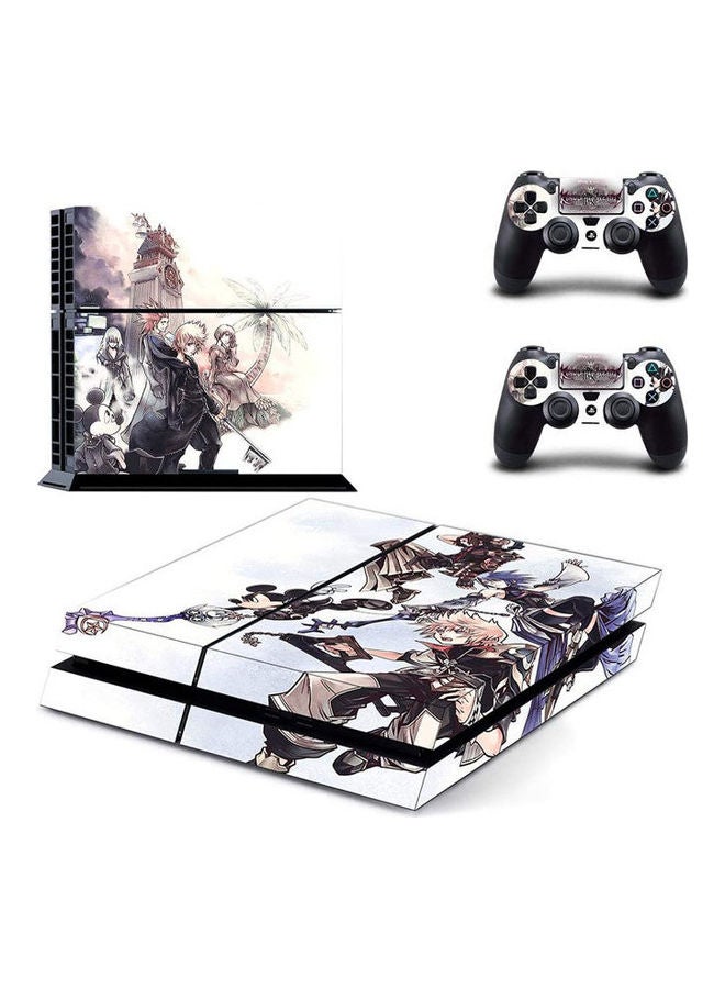 ملصقات بطبعة من لعبة "Kingdom Hearts" لجهاز سوني بلايستيشن 4 وذراعي التحكم عن بعد