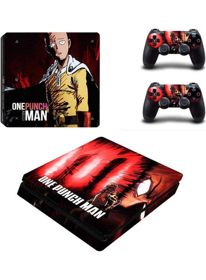 One Punch Man Skin Sticker For Sony PlayStation 4 (Slim) And Remote Controllers