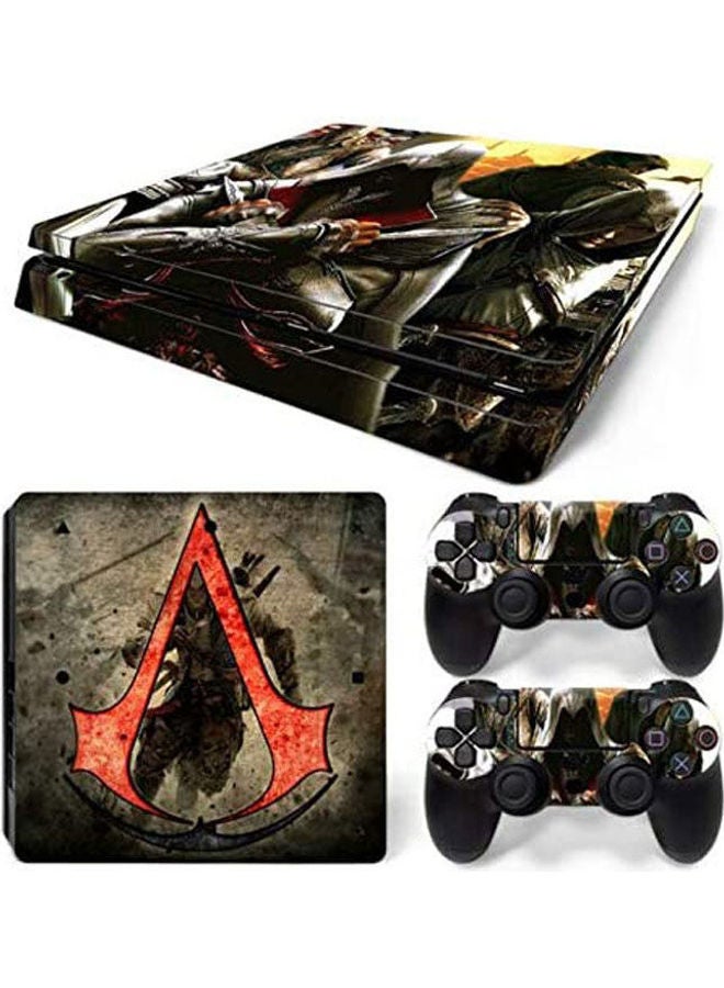 ملصقات بطبعة تناسب شخصية مالك جهاز ألعاب وذراعي تحكم سوني بلايستيشن 4 سليم