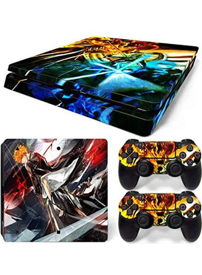 ملصقات بطبعة تناسب شخصية مالك جهاز ألعاب وذراعي تحكم سوني بلايستيشن 4 سليم