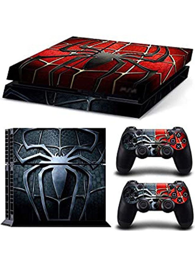 3M PS4 Gamepad Sticker Black Red