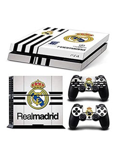 ثري ام ملصق بتصميم شعار فريق ريال مدريد لجهاز سوني بلايستيشن 4 وأذرع التحكم عن بعد 